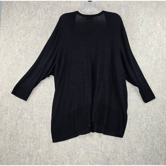 Lane Bryant Womens Open-Front Black Cardigan Sweater Size 26/28 Rayon Blend - Picture 2 of 8